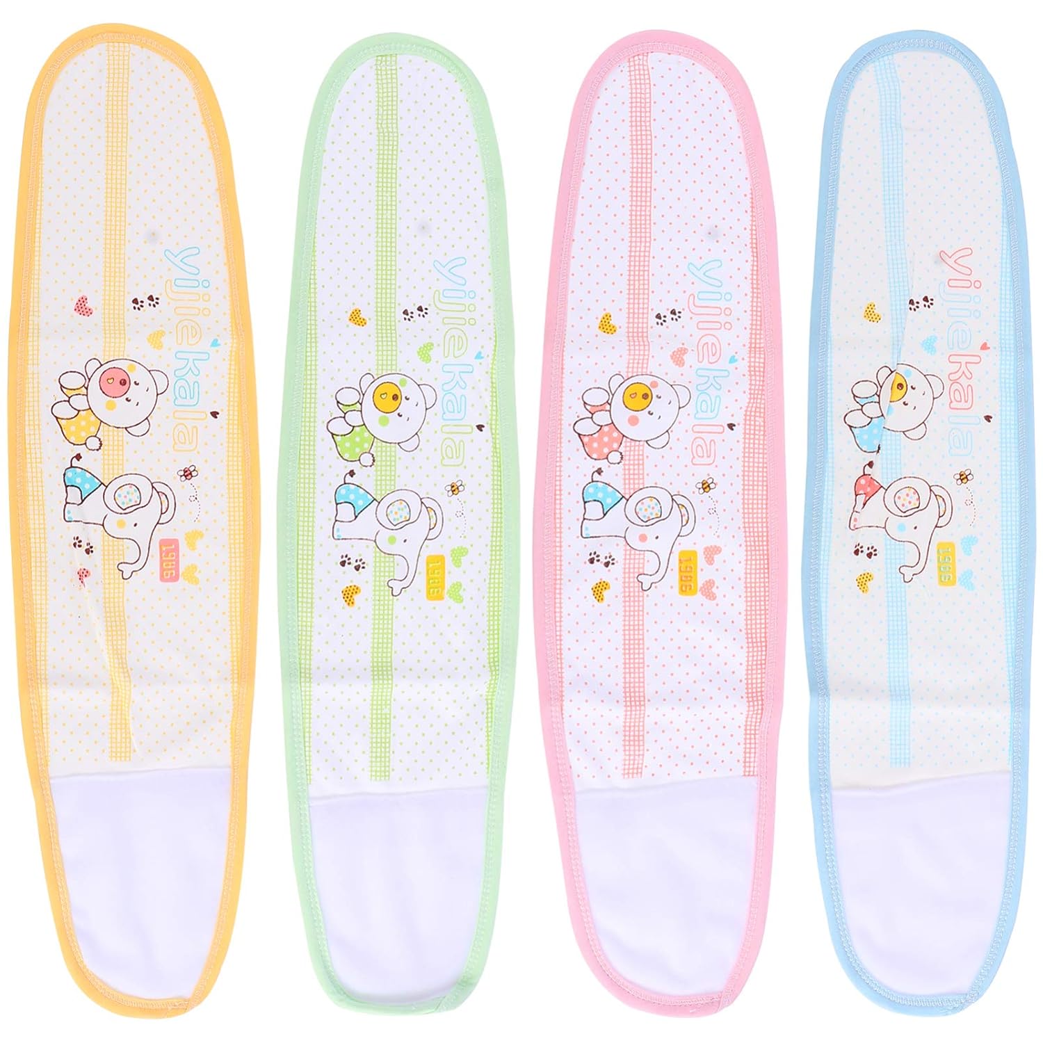 251230193637619_1 EXCEART 4pcs Baby Umbilical Hernia Belt Baby Belly Button Cord Band Infant Belly Wrap Adjustable Navel Belly Band - Image 1